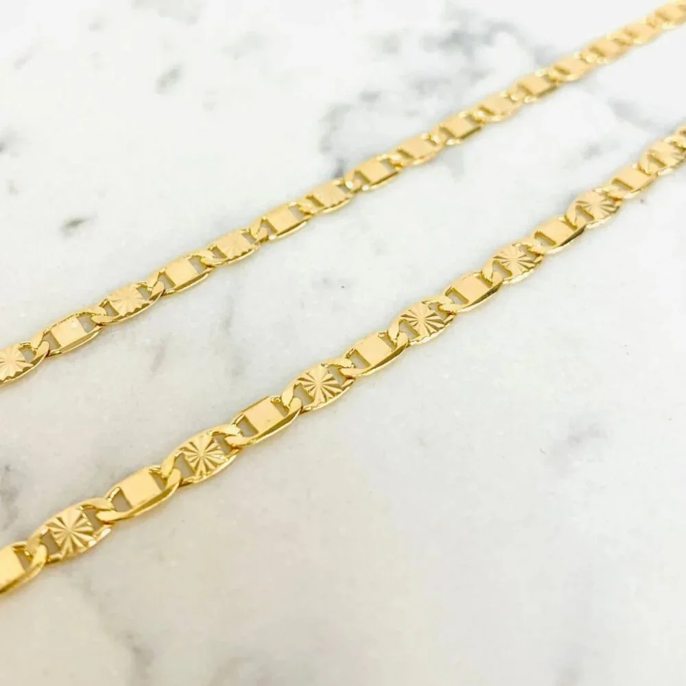 Valentino Link Chain Necklace For Kids Childrens 16" 14K GF / Kids Chain/ Kids - Picture 3 of 5